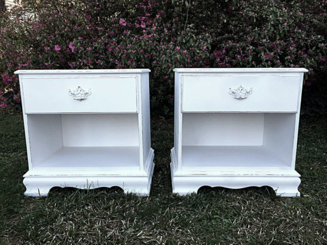 Annie Sloan Pure White Night Stands